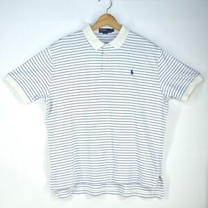 Ralph Lauren Classic Polo Shirt Mens XL Striped Pony Logo Short Sleeve Preppy
